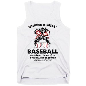 Weekend Forecast Baseball with no chance of HOUSE CLEANING Tank Top