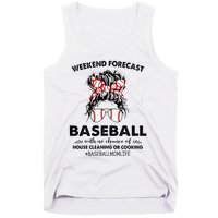 Weekend Forecast Baseball with no chance of HOUSE CLEANING Tank Top