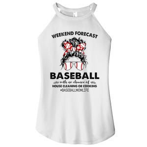 Weekend Forecast Baseball with no chance of HOUSE CLEANING Women's Perfect Tri Rocker Tank