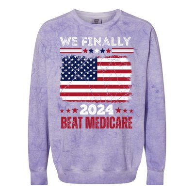 We Finally Beat Medicare Colorblast Crewneck Sweatshirt