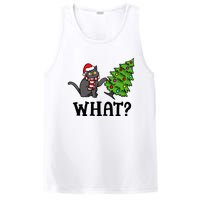 What Funny Black Cat Santa Pushing Christmas Tree Cat Lover PosiCharge Competitor Tank