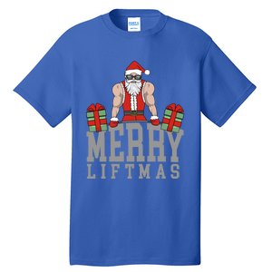 Workout Fitness Bodybuilding Christmas Merry Liftmas Great Gift Tall T-Shirt