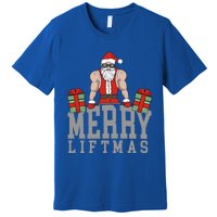 Workout Fitness Bodybuilding Christmas Merry Liftmas Great Gift Premium T-Shirt