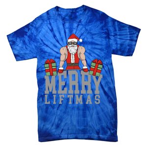 Workout Fitness Bodybuilding Christmas Merry Liftmas Great Gift Tie-Dye T-Shirt