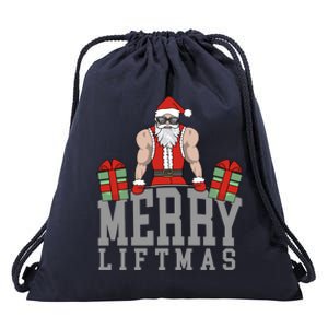 Workout Fitness Bodybuilding Christmas Merry Liftmas Great Gift Drawstring Bag