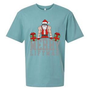 Workout Fitness Bodybuilding Christmas Merry Liftmas Great Gift Sueded Cloud Jersey T-Shirt