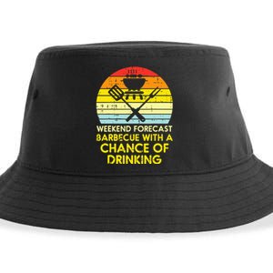 Weekend Forecast Barbecue Funny Bbq Grilling Dad Sustainable Bucket Hat