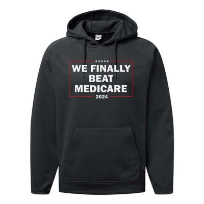 We Finally Beat Medicare Funny Presidential Debates 2024 Performance Fleece Hoodie