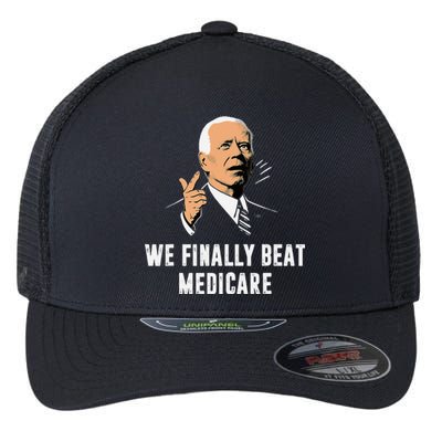 We Finally Beat Medicare Funny Antibiden Flexfit Unipanel Trucker Cap