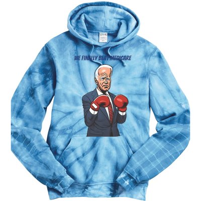 We Finally Beat Medicare Joe Biden Trump Tie Dye Hoodie