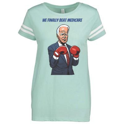 We Finally Beat Medicare Joe Biden Trump Enza Ladies Jersey Football T-Shirt