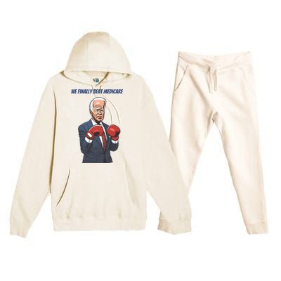 We Finally Beat Medicare Joe Biden Trump Premium Hooded Sweatsuit Set