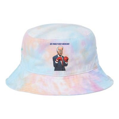 We Finally Beat Medicare Joe Biden Trump Tie Dye Newport Bucket Hat