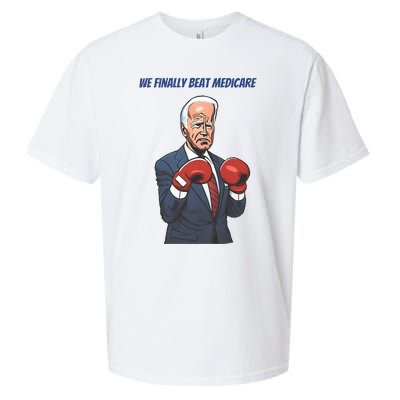 We Finally Beat Medicare Joe Biden Trump Sueded Cloud Jersey T-Shirt