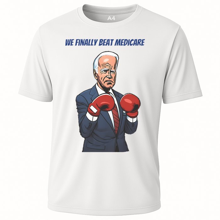 We Finally Beat Medicare Joe Biden Trump Cooling Performance Crew T-Shirt