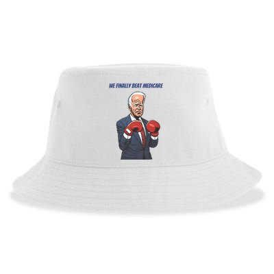 We Finally Beat Medicare Joe Biden Trump Sustainable Bucket Hat