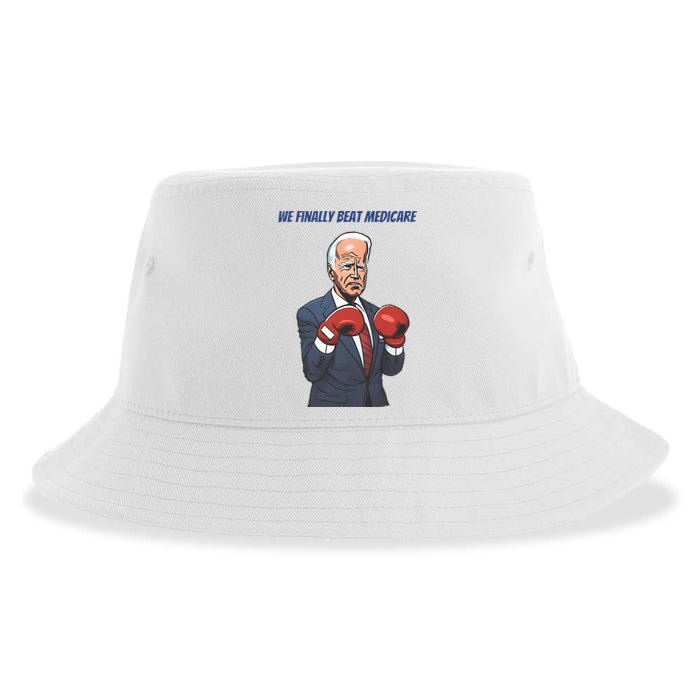 We Finally Beat Medicare Joe Biden Trump Sustainable Bucket Hat