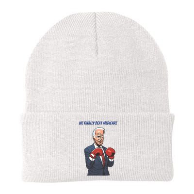 We Finally Beat Medicare Joe Biden Trump Knit Cap Winter Beanie