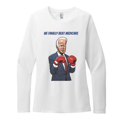 We Finally Beat Medicare Joe Biden Trump Womens CVC Long Sleeve Shirt