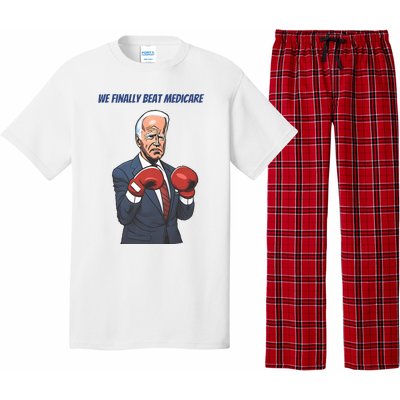 We Finally Beat Medicare Joe Biden Trump Pajama Set