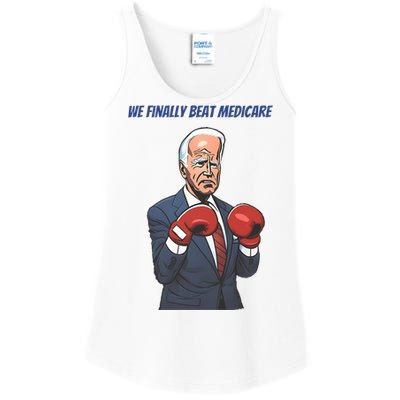 We Finally Beat Medicare Joe Biden Trump Ladies Essential Tank