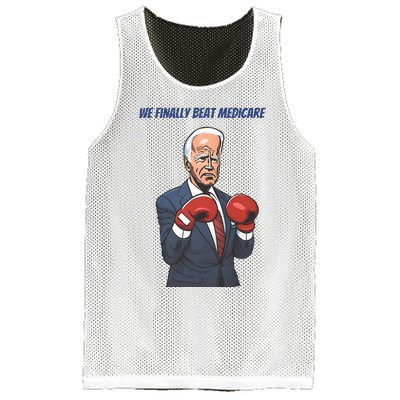 We Finally Beat Medicare Joe Biden Trump Mesh Reversible Basketball Jersey Tank