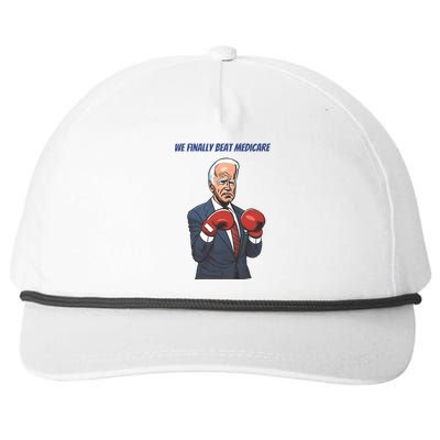 We Finally Beat Medicare Joe Biden Trump Snapback Five-Panel Rope Hat