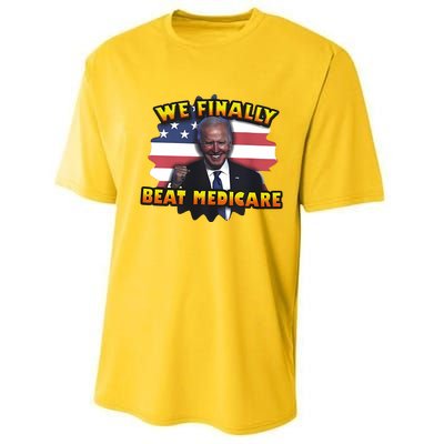 We Finally Beat Medicare Joe Biden Trump Political Debate Performance Sprint T-Shirt