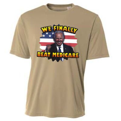 We Finally Beat Medicare Joe Biden Trump Political Debate Cooling Performance Crew T-Shirt