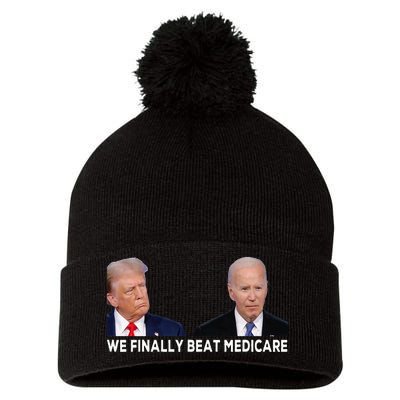 We Finally Beat Medicare Pom Pom 12in Knit Beanie