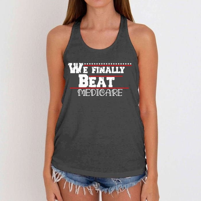 We Finally Beat Medicare Women's Knotted Racerback Tank