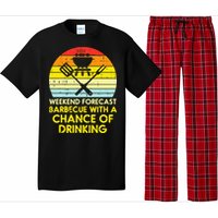 Weekend Forecast Barbecue Funny Bbq Grilling Dad Pajama Set