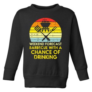 Weekend Forecast Barbecue Funny Bbq Grilling Dad Toddler Sweatshirt