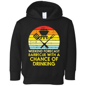 Weekend Forecast Barbecue Funny Bbq Grilling Dad Toddler Hoodie