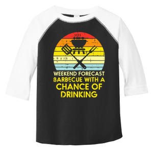 Weekend Forecast Barbecue Funny Bbq Grilling Dad Toddler Fine Jersey T-Shirt