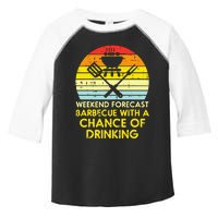 Weekend Forecast Barbecue Funny Bbq Grilling Dad Toddler Fine Jersey T-Shirt