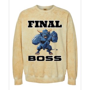 Wrestlings Final Boss Colorblast Crewneck Sweatshirt