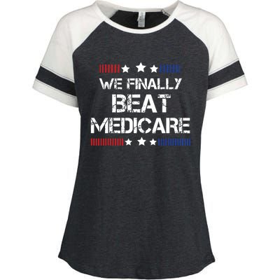 We Finally Beat Medicare Enza Ladies Jersey Colorblock Tee