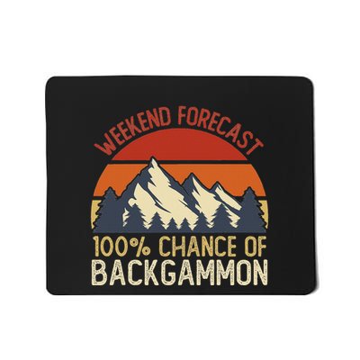 Weekend Forecast Backgammon S Funny Retro Mousepad
