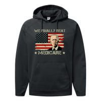 We Finally Beat Medicare Funny Anti Biden Performance Fleece Hoodie