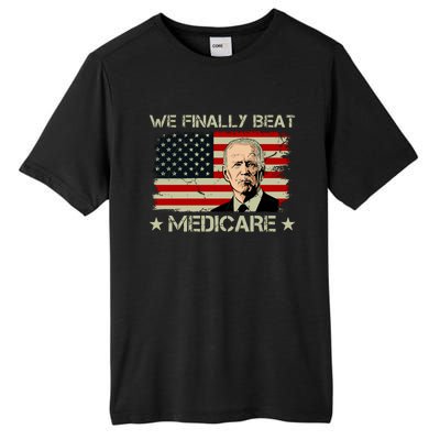 We Finally Beat Medicare Funny Anti Biden Tall Fusion ChromaSoft Performance T-Shirt