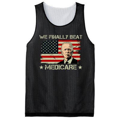 We Finally Beat Medicare Funny Anti Biden Mesh Reversible Basketball Jersey Tank