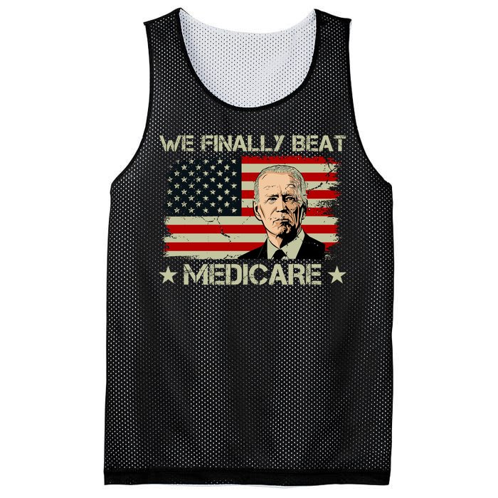 We Finally Beat Medicare Funny Anti Biden Mesh Reversible Basketball Jersey Tank