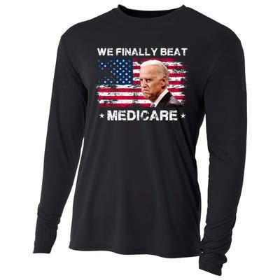 We Finally Beat Medicare Funny Anti Biden Cooling Performance Long Sleeve Crew