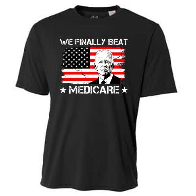 We Finally Beat Medicare Funny Anti Biden Cooling Performance Crew T-Shirt