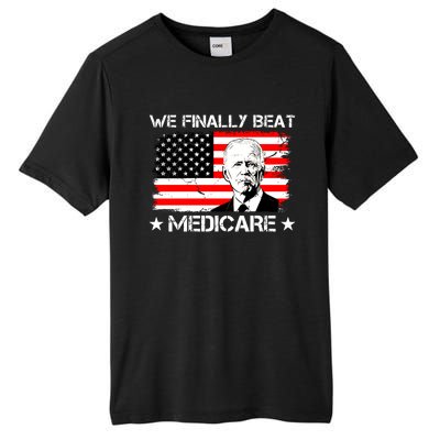 We Finally Beat Medicare Funny Anti Biden Tall Fusion ChromaSoft Performance T-Shirt