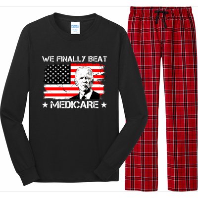 We Finally Beat Medicare Funny Anti Biden Long Sleeve Pajama Set