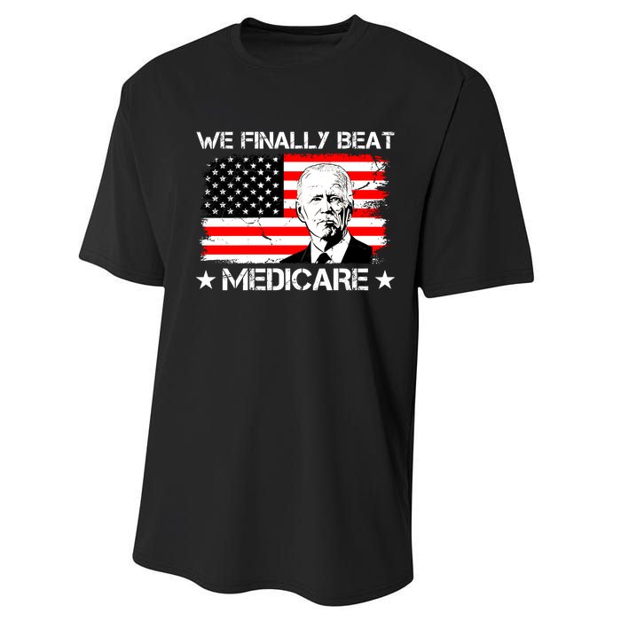 We Finally Beat Medicare Funny Anti Biden Performance Sprint T-Shirt