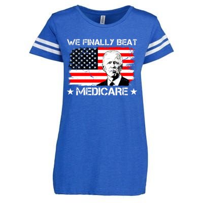 We Finally Beat Medicare Funny Anti Biden Enza Ladies Jersey Football T-Shirt