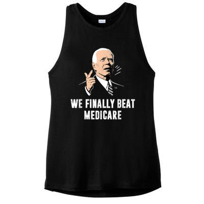 We Finally Beat Medicare Joe Biden Ladies PosiCharge Tri-Blend Wicking Tank